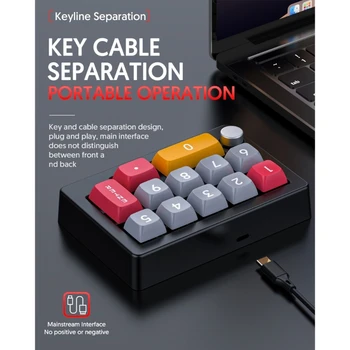 Эргономичная 13-клавишная цифровая клавиатура с настраиваемыми кнопками, программируемая клавиатура, новый челнок