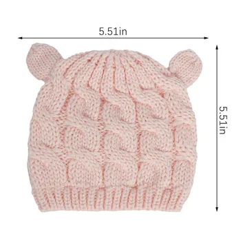 Детская шапочка-ушанка Унисекс, Детские перчатки, Согревающий Головной платок для новорожденных, Комплект перчаток от 0 до 3 месяцев Серого цвета