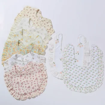 Новое мужское и женское детское полотенце от слюны, хлопковый детский нагрудник с оборками, детский свежий цветочный нагрудник