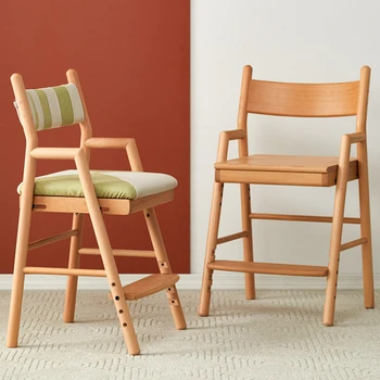 Детский обучающий стул Comfort Soft Pack из массива дерева, бытовой детский подъемный обеденный стул, кресло для отдыха с регулируемой высотой