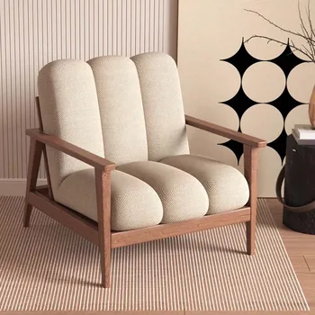 Деревянный стул для гостиной Современный эргономичный Скандинавский Портативный шезлонг Минималистичный Дизайн Sillon Индивидуальная Мебель для дома